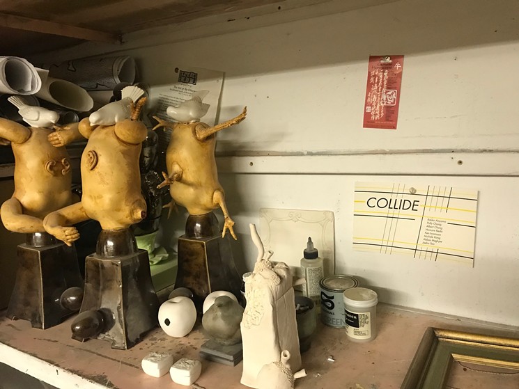 Gordon's sculptures in his studio. - DOUG KACENA