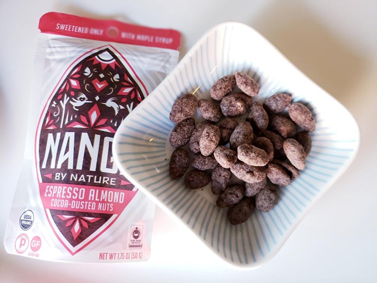 Espresso and cocoa almonds by Nanga by Nature. - LINNEA COVINGTON