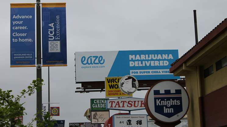 Marijuana billboards are part of the advertising landscape in L.A. - COURTESY OF THE RAND CORPORATION