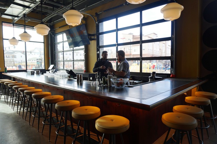 The west-facing bar opens up for outdoor drinkers. - MARK ANTONATION
