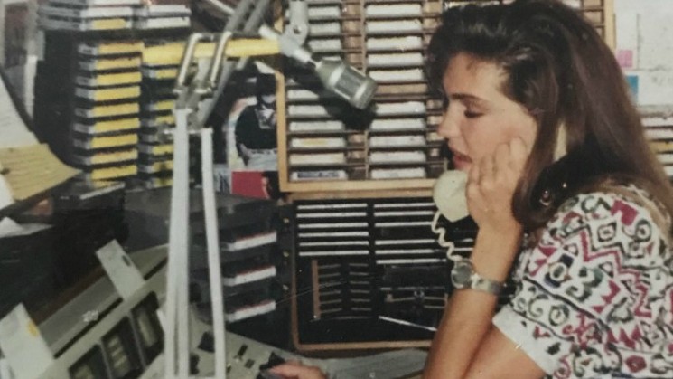 Denise Plante at one of her early radio gigs. - COURTESY OF DENISE PLANTE