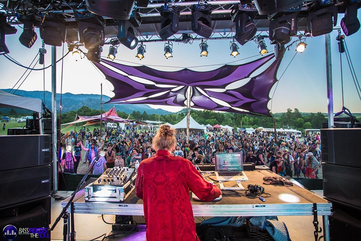 Templo, a purveyor of Colorado's bass music, performing at Sonic Bloom. - BASS FEEDS THE SOUL.