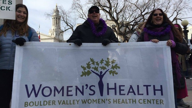 The Boulder Valley Women's Health Center representing at the Women's March. - FACEBOOK