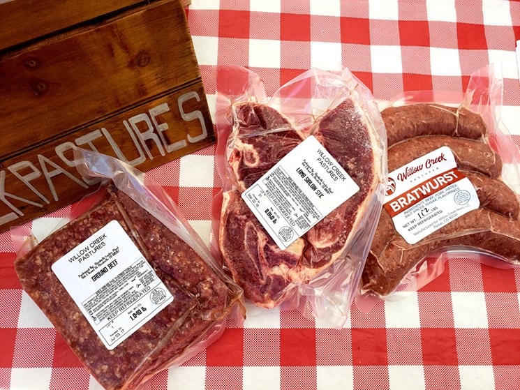 The fresh beef, pork and lamb from Willow Creek meats comes from within thirty miles of the metro area. - LINNEA COVINGTON
