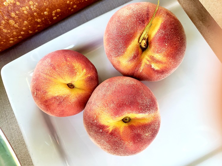 Ripe peaches from Morton's Orchards in Palisades. - LINNEA COVINGTON