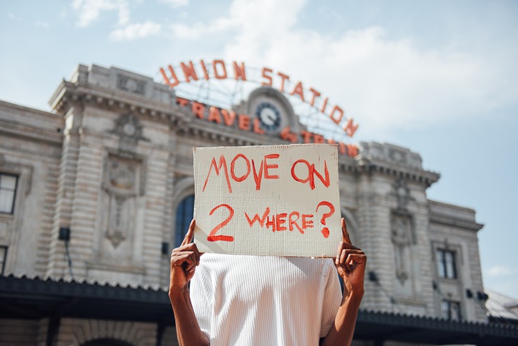 If they can't be at Union Station, protesters wonder, where can they go? - KENZIE BRUCE