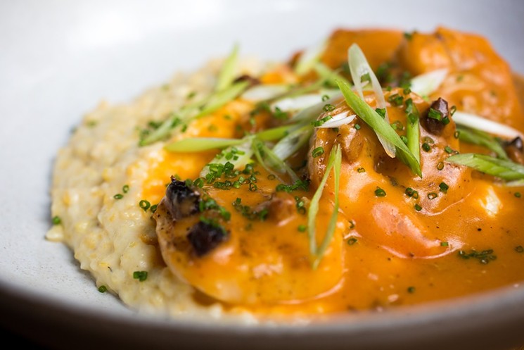 Low Country Kitchen's shrimp and grits are a staple on their brunch menu. - DANIELLE LIRETTE