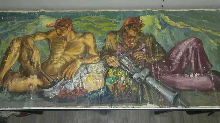 An Irwin Hoffman painting was discovered at the Colorado School of Mines, but it was in rough shape. - LISA KINZEL