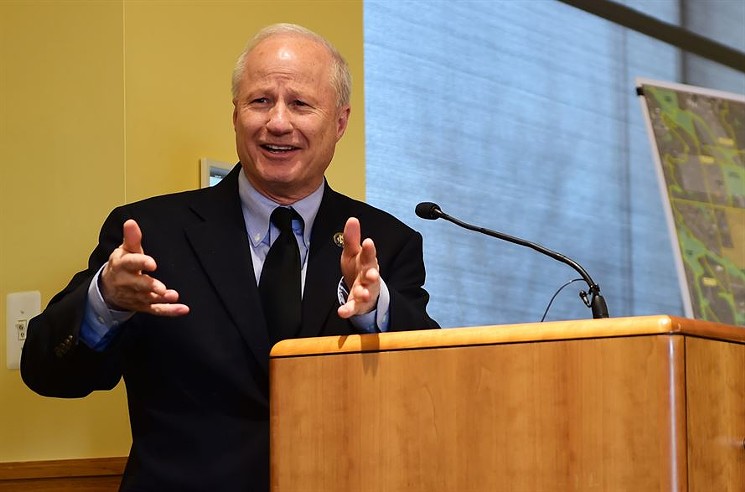 Congressman Mike Coffman is probably facing the toughest race of his political career this fall. - BUCKLEY AIR FORCE BASE