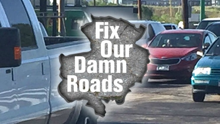 An image from the Fix Our Damn Roads Facebook page. - FACEBOOK