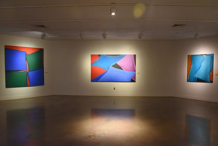 Installation view of 1980s paintings by Virginia Maitland at the Arvada Center. - COURTESY OF THE ARVADA CENTER