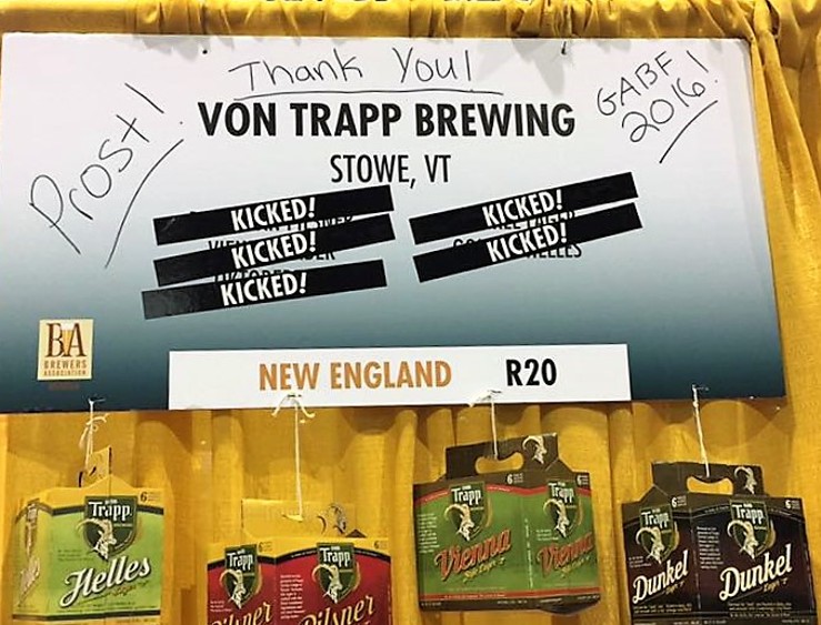 Von Trapp Brewing, from Vermont, was one of the few New England breweries to show up at GABF. - VON TRAPP BREWING