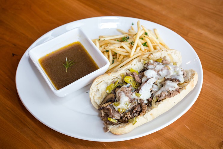 Philly style French dip satisfies. - DANIELLE LIRETTE