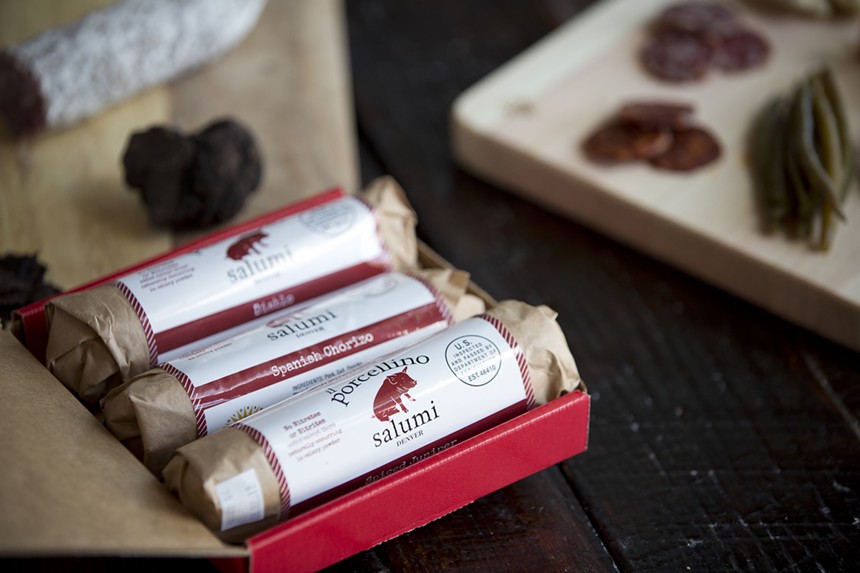The trio of salumi is available as a gift set from Il Porcellino Salumi. - IL PORCELLINO SALUMI