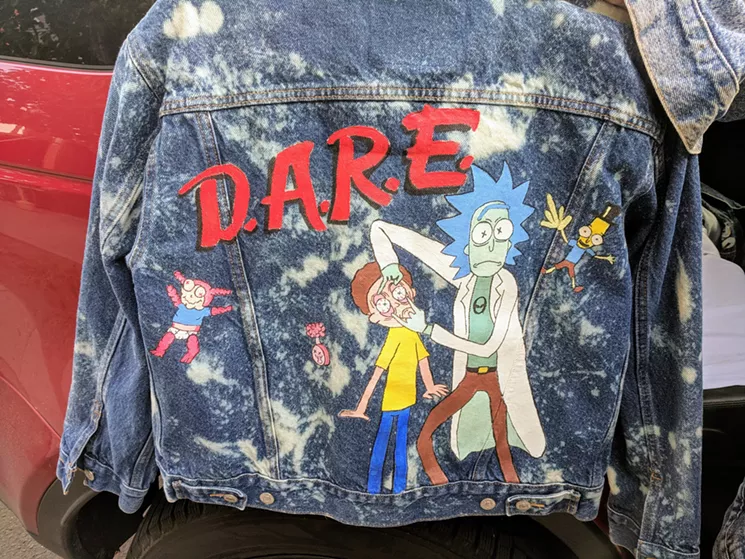 Erin Tate draws from pop culture to create her designs, like this one inspired by Rick and Morty. - PHOTO BY MAURICIO ROCHA