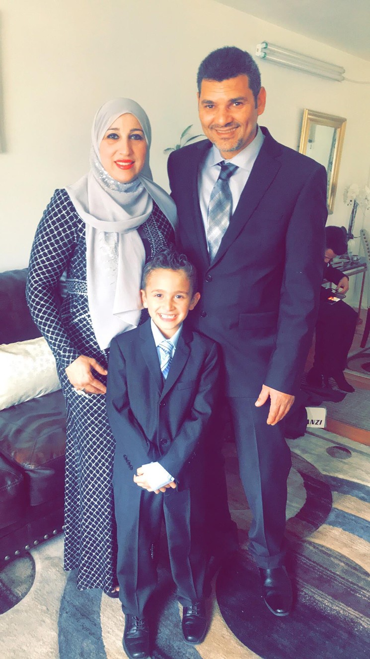 Yasser Hussein with wife Huda and son Ali. - COURTESY OF YASSER HUSSEIN
