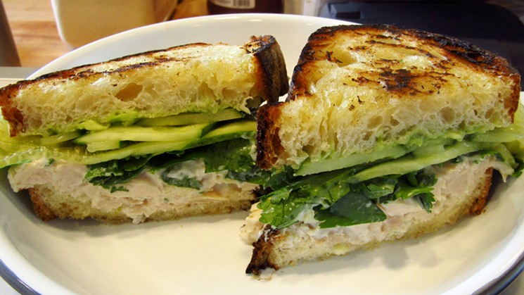 Chook's chicken salad sandwich. - MARK ANTONATION
