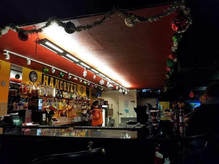The Hangover Bar is ready for the holidays and football season. - SHANNON SALAZAR