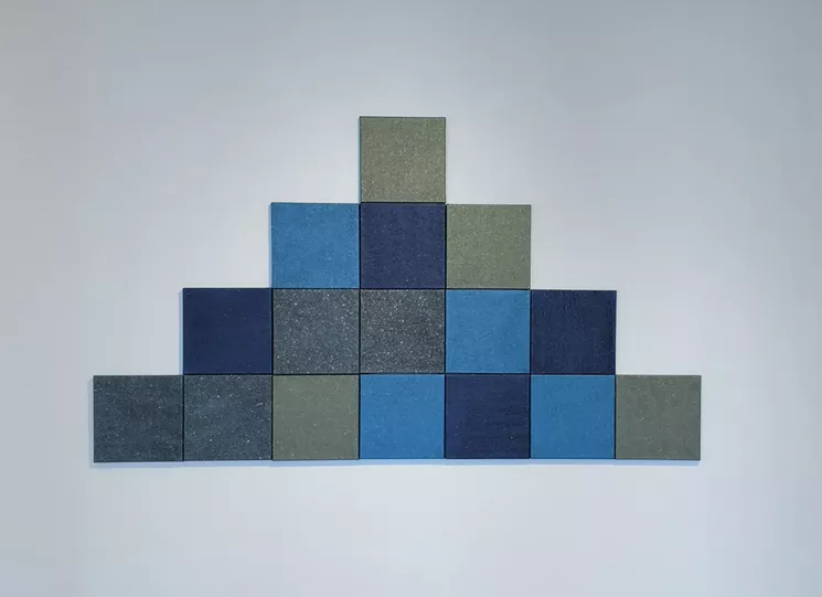 “1 cubic foot (pyramid configuration),” by Ted Laredo. - COURTESY MICHAEL WARREN CONTERMPORARY, PHOTO BY MIKE MCCLUNG