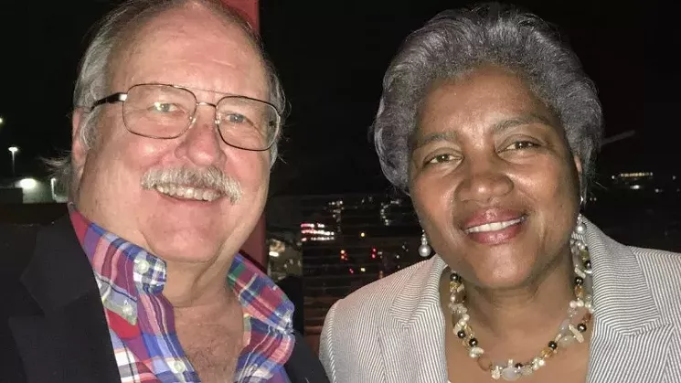 Dennis Obduskey with Democratic activist Donna Brazile, who mentioned him in her latest book, Hacks: The Inside Story of the Break-ins and Breakdowns That Put Donald Trump in the White House. - COURTESY OF DENNIS OBDUSKEY