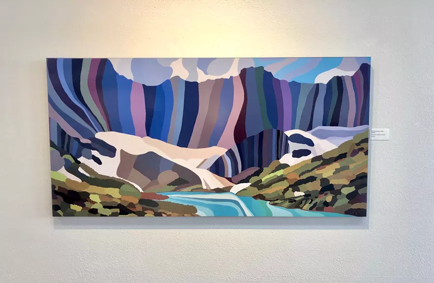 "Glacier National Park," by Topher Straus, dye-sublimination pigment print on aluminum. - COURTESY TOPHER STRAUS