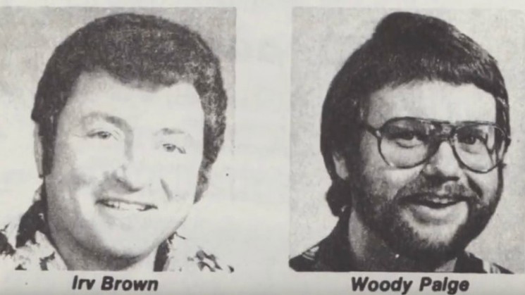 Irv Brown and his onetime radio partner, Woody Paige. - YOUTUBE