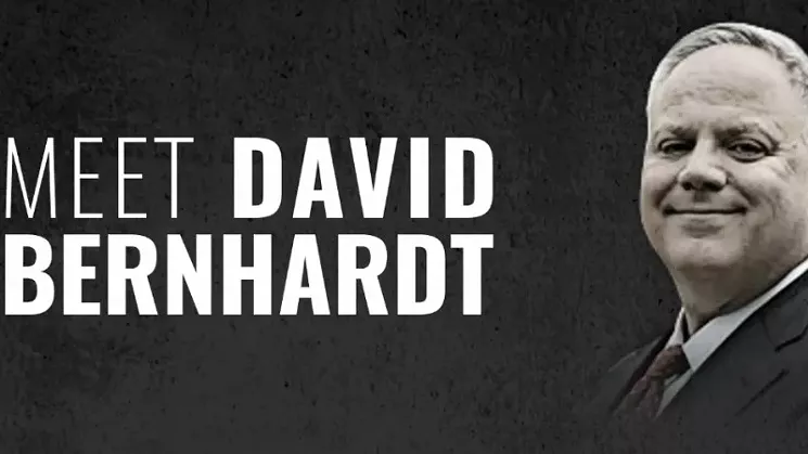 A graphic from the Western Values Project website focusing on Interior Secretary nominee David Bernhardt. - DAVIDBERNHARDT.ORG