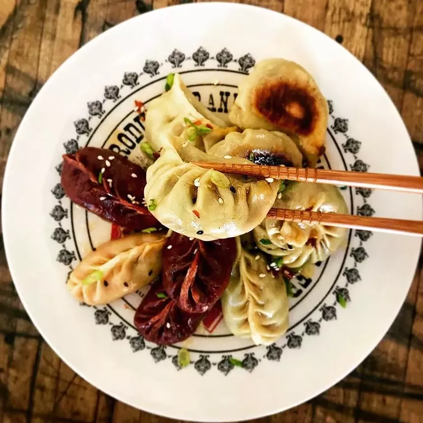 Adobo Food Truck's Blaine Baggao knows his way around a dumpling, as these beauties show. - COURTESY ADOBO FOOD TRUCK FACEBOOK