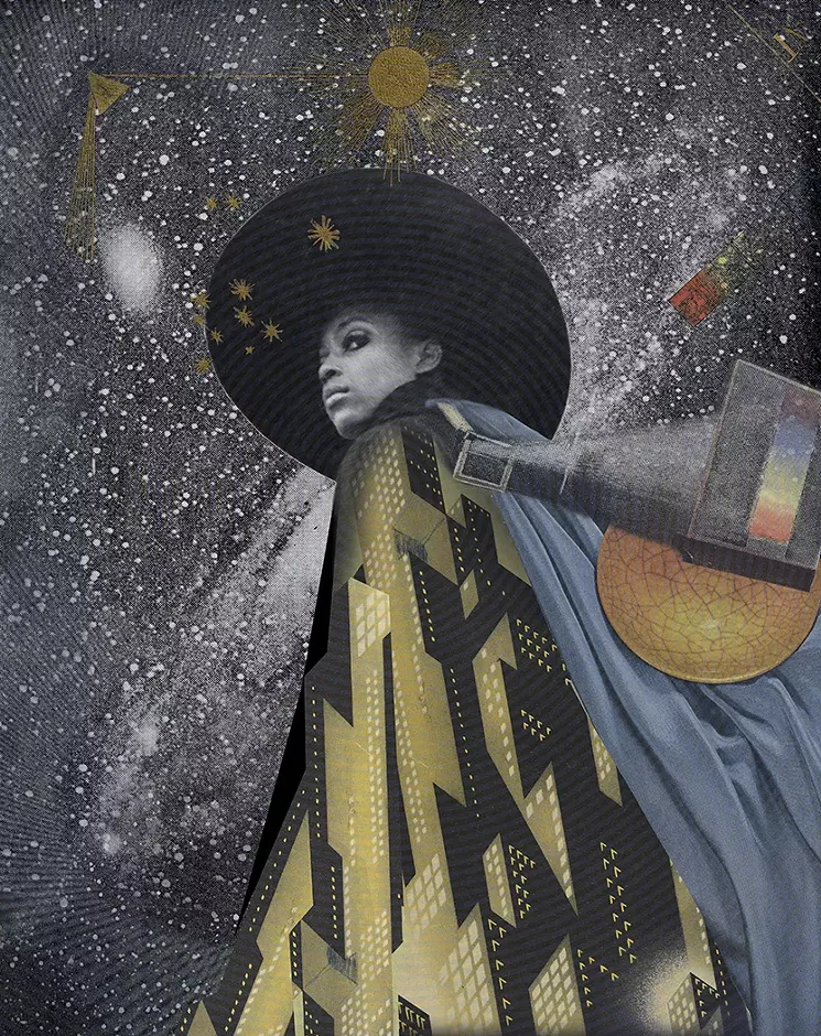Paula Gillen, “Ready for my Super Powers.” Denver Collage Club, Alto Gallery. - PAULA GILLEN, COURTESY OF MOP 2019