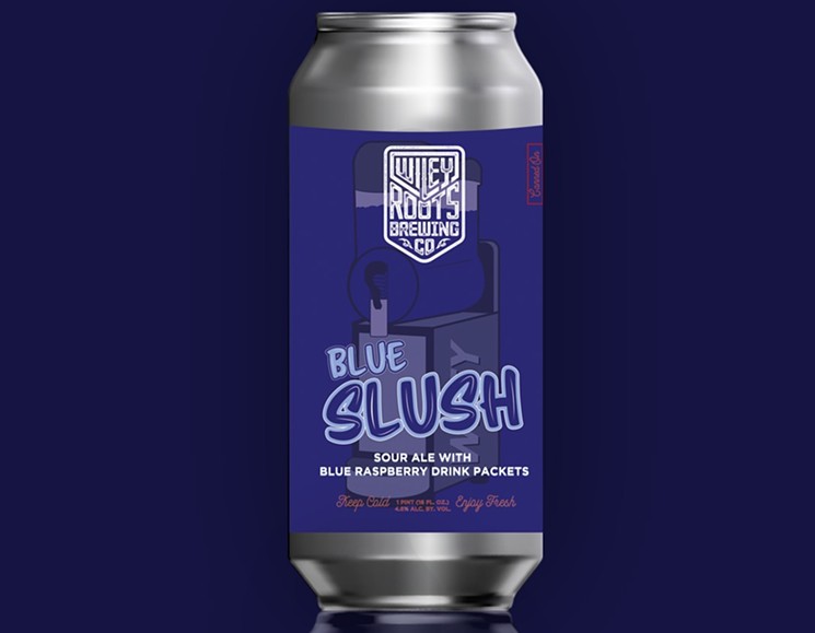 The new label will pay tribute to the slushy machine. - WILEY ROOTS BREWING
