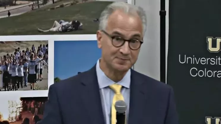 Mark Kennedy during a visit this week to the University of Colorado-Colorado Springs. - KOAA VIA YOUTUBE