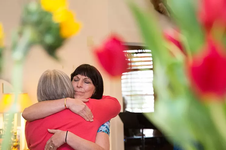 Lee and her friends hugged just before she went into her bedroom and took the end-of-life medication. - DANIELLE LIRETTE