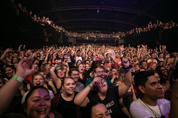 The crowd at the Ogden on May 1. - AARON THACKERAY