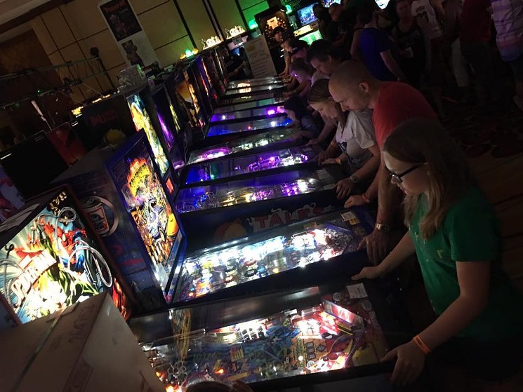 Pinball enthusiasts flick the flippers at the the Rocky Mountain Pinball Showdown. - COURTESY OF THE ROCKY MOUNTAIN PINBALL SHOWDOWN