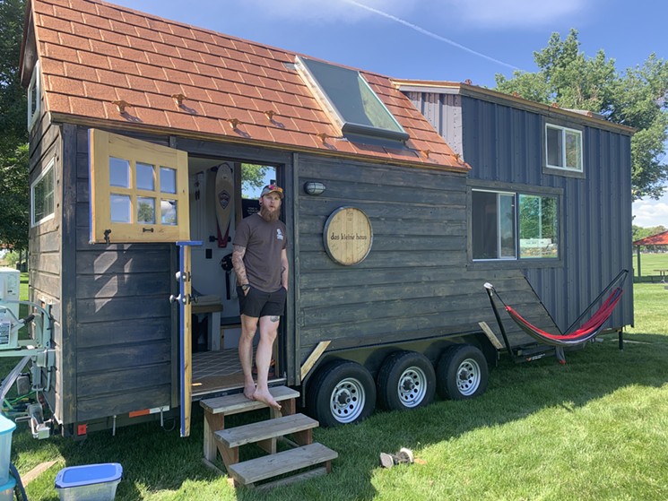 Raymond Kessler-Ison and his wife live in this tiny home with their two dogs. - CONOR MCCORMICK-CAVANAGH