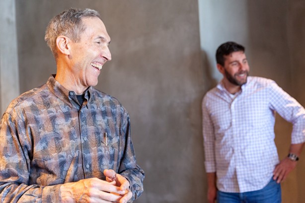 Dr. Phillip Blair (left) and Dr. Emek Blair (no relation) during a recent Puffin event. - COURTESY OF PUFFIN HEMP