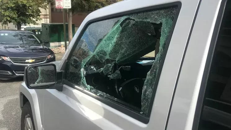 Investigators believe Casey Klein's car window may have been broken as a result of the incident. - MICHAEL ROBERTS