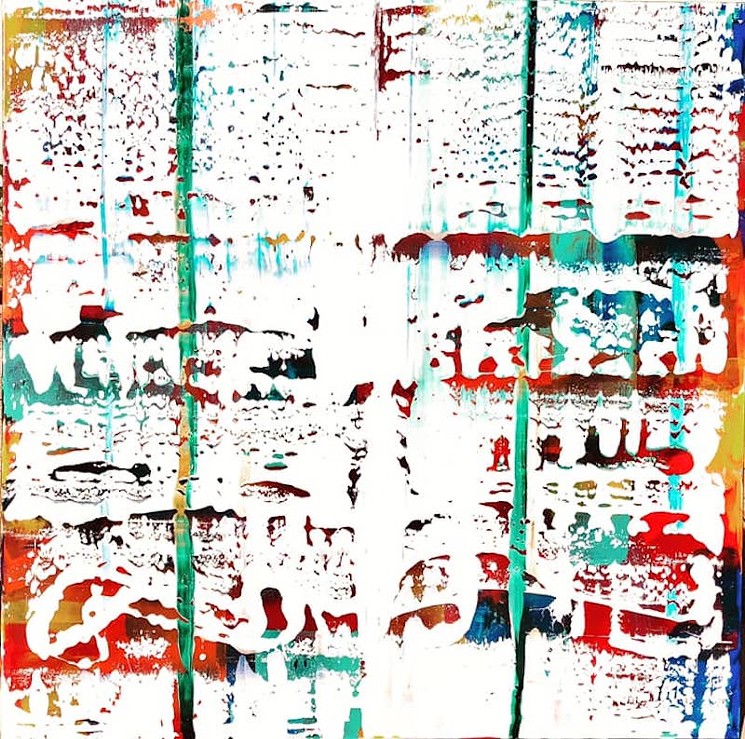 Angel Espino, “Unraveled,” acrylic on canvas. - COURTESY OF ESPINO ARTE