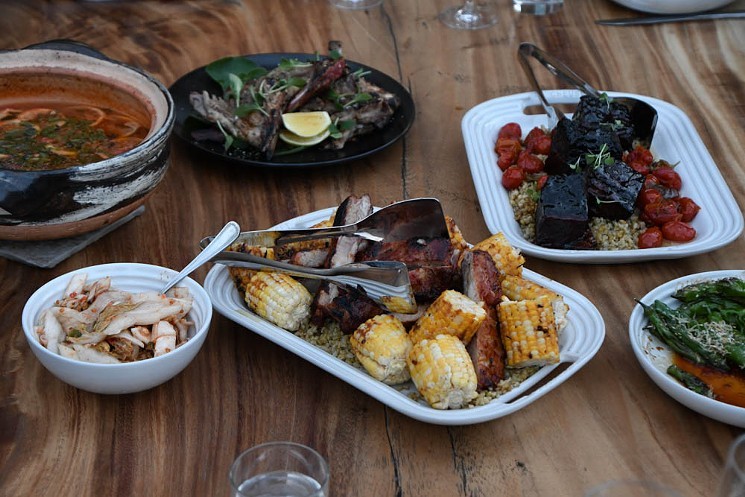 A table of food from the Wolf's Tailor, which will be at Top of the Town on July 25. - ROB CHRISTENSEN