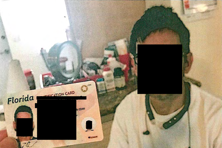 Lawyers have submitted these photos of a man named Santiago Abreu to federal court. - PUBLIC ACCESS TO COURT ELECTRONIC RECORDS
