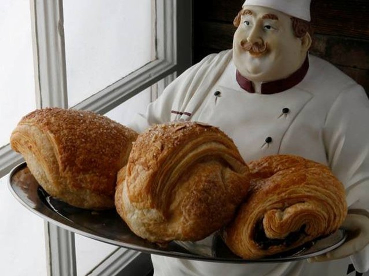 These flaky, laminated croissants come in sweet and savory varieties. - LA PATISSERIE FRANCAISE FACEBOOK