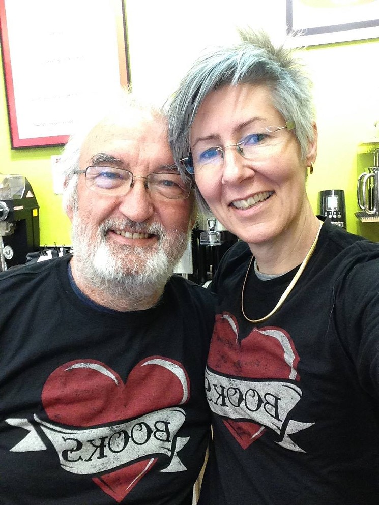 Kevin Gillies and his wife, Nancy Banks, love books, but they're closing City Stacks. - FACEBOOK