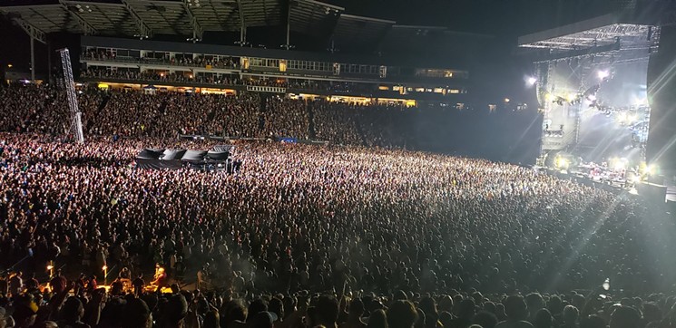 The crowd at Dick's on Friday for Phish. - CHARLA HARVEY