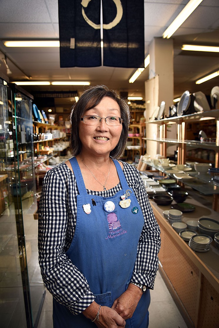 Jolie Noguchi's grandfather opened Pacific Mercantile in 1944; today she runs the market with two brothers. - ANTHONY CAMERA