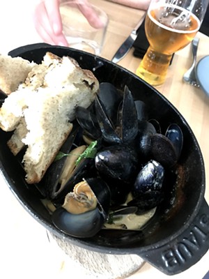 Don't let your server take your mussels before you sop up all the broth. - LEIGH BUSH