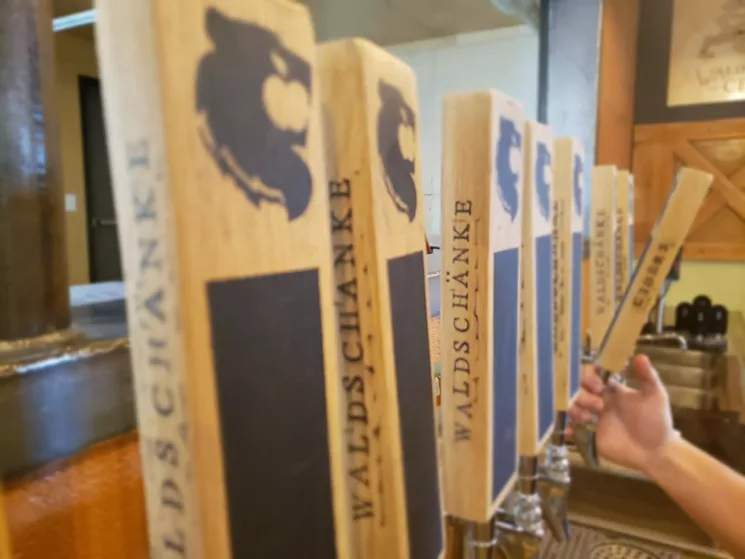 The taps will pour guest ciders until Waldschänke's own products are ready to drink in a month or two. - WALDSCHÄNKE CIDERS