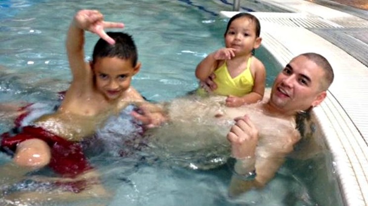 Jaime Ceballos with his kids, Jayden and Naveyah. - FAMILY PHOTO VIA HOLLAND, HOLLAND EDWARDS & GROSSMAN, P.C.