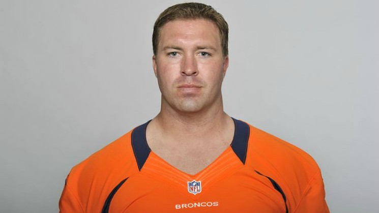 One of Justin Bannan's Denver Broncos team portraits. - DENVERBRONCOS.COM