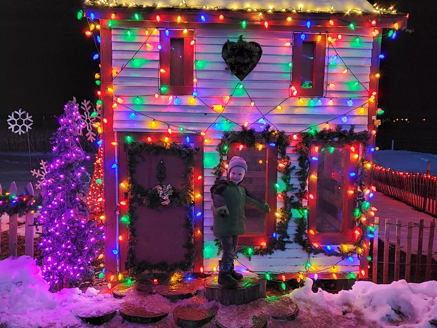 Aside from seeing Santa, you can wander around the tiny houses in the village at Chatfield Farms. - LINNEA COVINGTON
