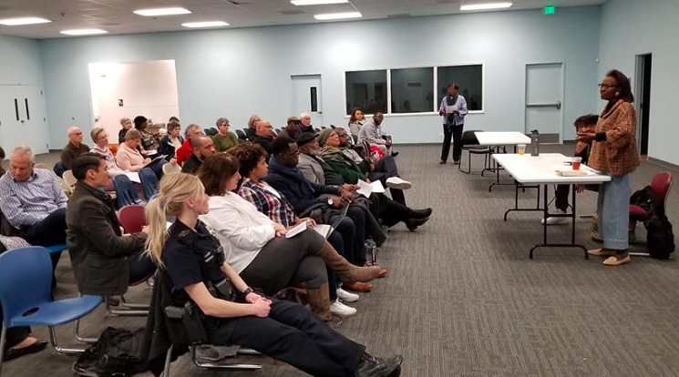 At a community meeting held at the Hope Center for Adults on Monday, December 9, people discussed how to include more voices in the changes happening to Park Hill. - DANIEL ARCHULETA